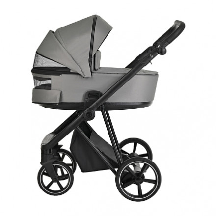 Детская коляска 2 в 1 Roan Sol Cloud Grey/Black/руч.Черный