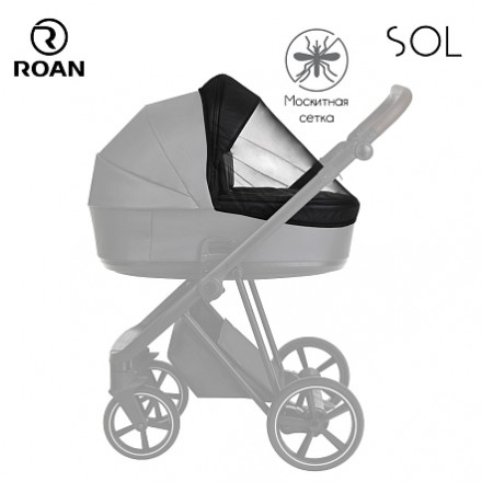 Детская коляска 2 в 1 Roan Sol Sesame/Black/руч.Черный