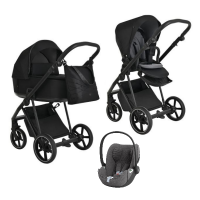 Детская коляска 3 в 1 Roan Sol Raven/Black/руч.Черный