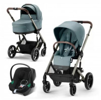 Детская коляска 3 в 1 Cybex Balios S Lux Limited edition Sky Blue (Taupe Frame)