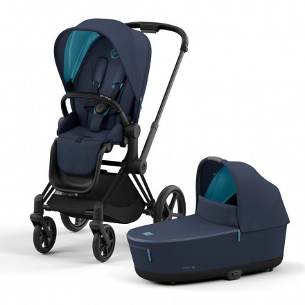 Детская коляска 2 в 1 Cybex Priam IV Nautical Blue / Matt Black