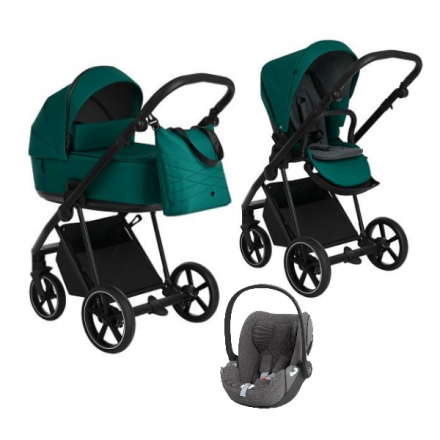 Детская коляска 3 в 1 Roan Sol Deep Laket/Black/руч.Черный