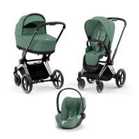 Детская коляска 3 в 1 Cybex Priam IV Leaf Green / Chrome Black