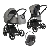 Детская коляска 3 в 1 Roan Sol Cloud Grey/Black/руч.Черный