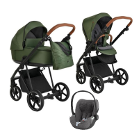 Детская коляска 3 в 1 Roan Sol Boho Green/Black/руч.Коричневый