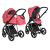 Детская коляска 2 в 1 Roan Sol Luxury Viva Magenta/Nikiel/руч.Черный