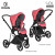 Детская коляска 2 в 1 Roan Sol Luxury Viva Magenta/Nikiel/руч.Черный