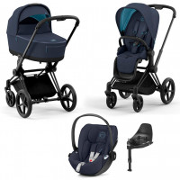 Детская коляска 4 в 1 Cybex Priam IV Nautical Blue / Matt Black