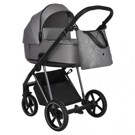 Детская коляска 2 в 1 Roan Sol Lux Cloud Grey/Nikiel/руч.Черный