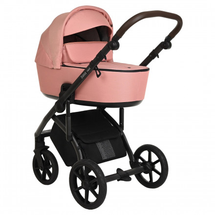 Детская коляска 2 в 1 Roan Bass Next Rosy Mood/Black/ руч.Тем.коричневый