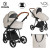 Детская коляска 2 в 1 Roan Sol Кожа Island Stone /Black/ руч.Коричневый
