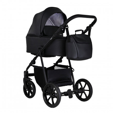 Детская коляска 2 в 1 Milu Kids Tossa Кожа Black collection pituso