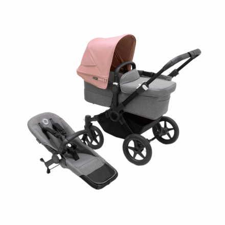 Детская коляска 2 в 1 Bugaboo Donkey 5 Mono Morning pink/Grey mélange/Black