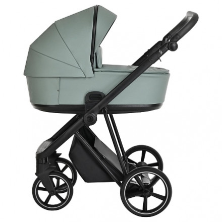 Детская коляска 2 в 1 Roan Sol Кожа Misti Mint/Grey/руч. Серый