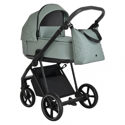 Детская коляска 2 в 1 Roan Sol Кожа Misti Mint/Grey/руч. Серый