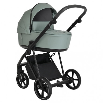Детская коляска 2 в 1 Roan Sol Кожа Misti Mint/Grey/руч. Серый