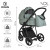 Детская коляска 2 в 1 Roan Sol Кожа Misti Mint/Grey/руч. Серый