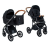 Детская коляска 2 в 1 Roan Bass Next Black/Black/ руч.Коричневый