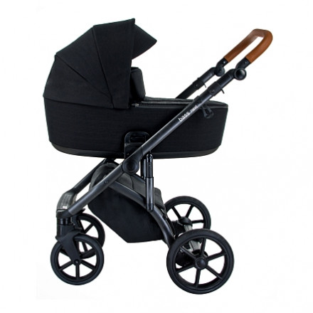 Детская коляска 2 в 1 Roan Bass Next Black/Black/ руч.Коричневый