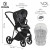 Детская коляска 2 в 1 Roan Sol Кожа Black /Black/руч.Черный