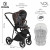 Детская коляска 3 в 1 Roan Sol Кожа Chocolate/Black/руч.Тем.коричневый