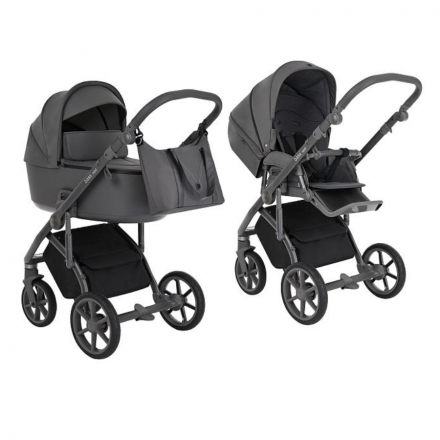 Детская коляска 3 в 1 Roan Bass Next Steel Grey/Grey/ руч.Серый