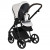 Детская коляска 3 в 1 Roan Sol Кожа White/Black/руч.Тем.коричневый