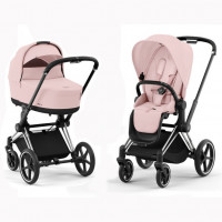 Детская коляска 2 в 1 Cybex Priam IV Peach Pink / Chrome Black