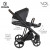 Детская коляска 3 в 1 Roan Sol Кожа Black Pearl/Black/руч.Тем.коричневый