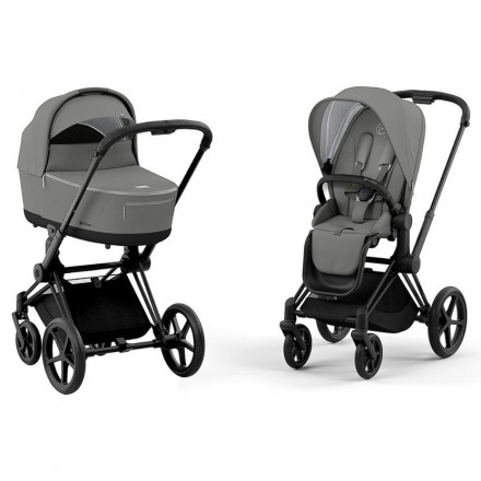 Детская коляска 3 в 1 Cybex Priam IV Soho Grey / Matt Black