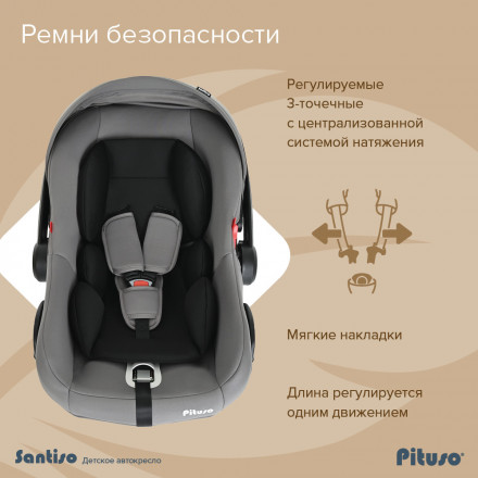 Детская коляска 3 в 1 Milu Kids Тоssа Grey collection pituso