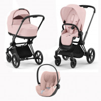 Детская коляска 3 в 1 Cybex Priam IV Peach Pink / Matt Black
