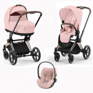 Детская коляска 3 в 1 Cybex Priam IV Peach Pink / Rosegold