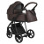 Детская коляска 4 в 1 Roan Sol Кожа Chocolate/Black/руч.Тем.коричневый