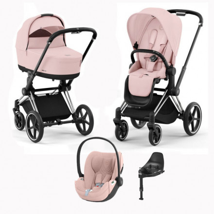 Детская коляска 4 в 1 Cybex Priam IV Peach Pink / Chrome Black