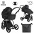 Детская коляска 4 в 1 Roan Sol Кожа Black /Black/руч.Черный