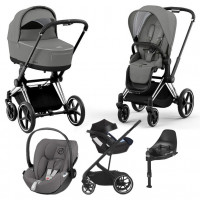 Детская коляска 5 в 1 Cybex Priam IV Soho Grey / Chrome Black