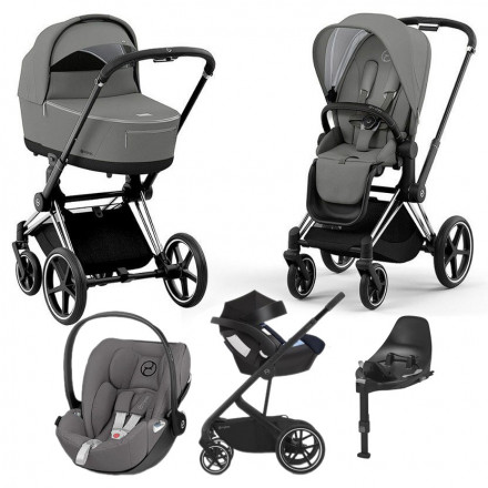 Детская коляска 5 в 1 Cybex Priam IV Soho Grey / Chrome Black