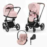 Детская коляска 4 в 1 Cybex Priam IV Peach Pink / Chrome Brown