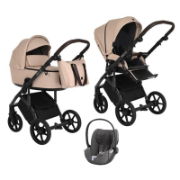 Детская коляска 3 в 1 Roan Bass Next Champagne Mood/Black/ руч.Тем.коричневый