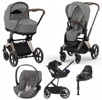Детская коляска 5 в 1 Cybex Priam IV Soho Grey / Rosegold