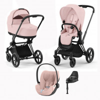 Детская коляска 4 в 1 Cybex Priam IV Peach Pink / Matt Black
