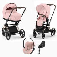 Детская коляска 4 в 1 Cybex Priam IV Peach Pink / Rosegold