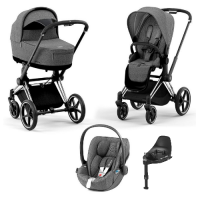 Детская коляска 4 в 1 Cybex Priam IV Manhattan Grey Plus / Chrome Black