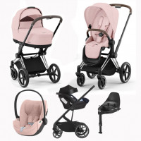 Детская коляска 5 в 1 Cybex Priam IV Peach Pink / Chrome Brown