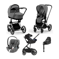 Детская коляска 5 в 1 Cybex Priam IV Manhattan Grey Plus / Chrome Black