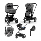 Детская коляска 5 в 1 Cybex Priam IV Manhattan Grey Plus / Matt Black