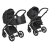 Детская коляска 2 в 1 Roan Bass Next Экокожа Black/Black/ руч.Черный