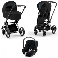 Детская коляска 3 в 1 Cybex Priam IV Sepia Black / Chrome Black