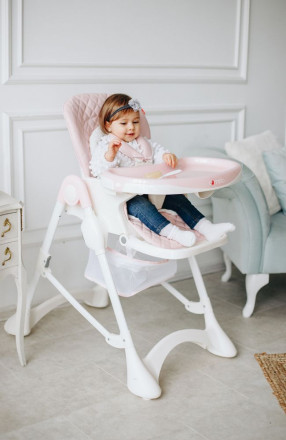 Стульчик для кормления Carrello Caramel Candy Pink